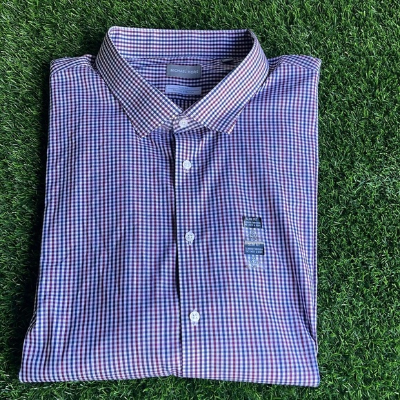 MICHAEL KORS Slim Fit Travel Stretch Mens Button Up Shirt size 5XL - Picture 1 of 10